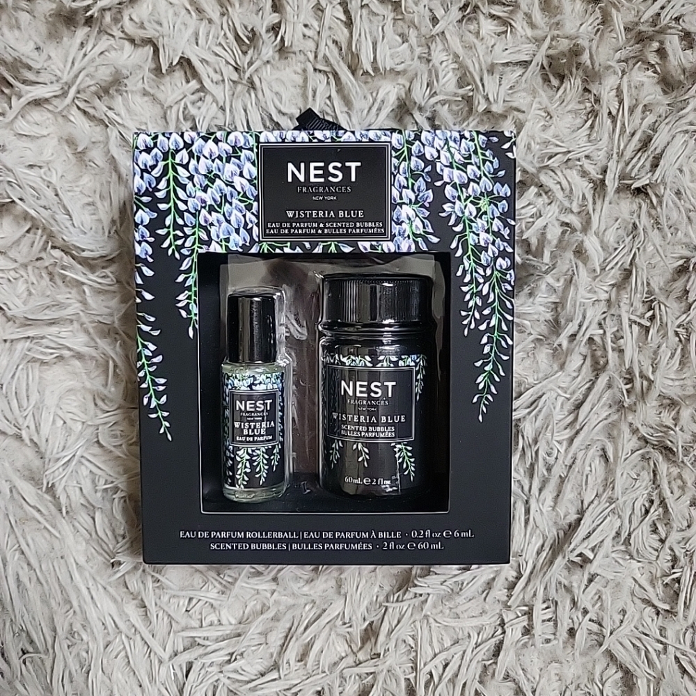 NEST Fragrances Eau de Parfum Rollerball & Scented Bubble Gift Set Wisteria Blue